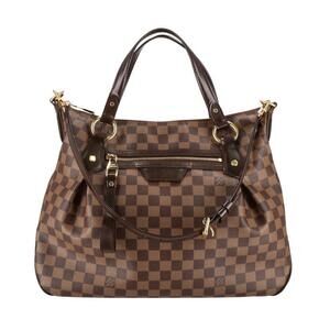 Louis Vuitton Evora Damier Ebene Brown Leather